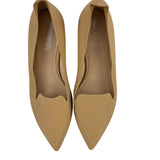 M. Gemi Women's Shoes Pointed Toe Flat Beige Hidden Wedge Tumbled Leather Sz 41