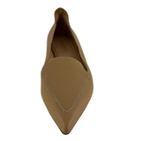 M. Gemi Women's Shoes Pointed Toe Flat Beige Hidden Wedge Tumbled Leather Sz 41