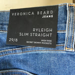 Veronica Beard Women's Ryleigh Front Yoke High Rise Jeans Denim Sz 29