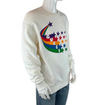 Gucci Men’s Sweatshirt Gucci Shooting Star Print Decorates Ivory Sz S