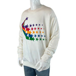 Gucci Men’s Sweatshirt Gucci Shooting Star Print Decorates Ivory Sz S