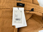 Theory Men's Zaine Patton Flat Front Stretch Solid Cotton Pants Brown Sz 28