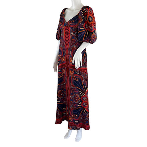 farm rio macaw arabesque mini dress Farm Rio Macaw Arabesque Long Sleeve Mini Dress Size Small