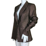 Ramy Brook Women's Basic Jacket Elegant Brown Metallic Sz 4