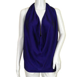 Ramy Brook Women's Harriet Halter Tank Top Sleeveless Navy Blue, Yellow & Purple