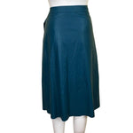 Ramy Brook Women's Blue Matallic Verna Faux Leather Wrap Skirt Size 2