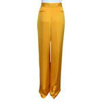 Ramy Brook Women's Satin Iris Pants Wide Leg Silhouette Green, Yellow, Navy Blue, Gold, Purple