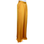 Ramy Brook Women's Satin Iris Pants Wide Leg Silhouette Green, Yellow, Navy Blue, Gold, Purple