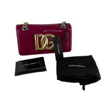 Dolce&Gabbana Women's Polished Calfskin 3.5 Cell Phone Bag Sz S Fuchsia Color