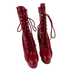 Pleaser Women's Adore-1020 Ankle Boot Chunky Platform Red Sz 9