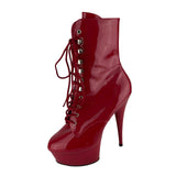 Pleaser Women's Adore-1020 Ankle Boot Chunky Platform Red Sz 9