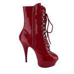 Pleaser Women's Adore-1020 Ankle Boot Chunky Platform Red Sz 9