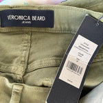 Veronica Beard Women's Cameron Bootcut Raw-Edge Jeans Green Sz 28