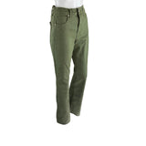 Veronica Beard Women's Cameron Bootcut Raw-Edge Jeans Green Sz 28