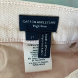 Veronica Beard Women's Carson Ankle Flare Jean Pink Sz 27