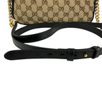 Gucci Women´s GG Monogram Crossbody Bag Beige & Black Sz S