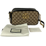 Gucci Women´s GG Monogram Crossbody Bag Beige & Black Sz S