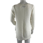 Old Navy Women's Knitting Sweater Long Sleeves White Color Sz S Pre-Owned