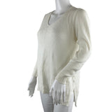 Old Navy Women's Knitting Sweater Long Sleeves White Color Sz S Pre-Owned