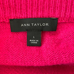 Ann Taylor Women's Sweater With Ties 3D Pink Sz L Pre-Owned