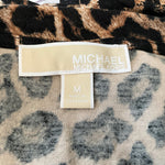 Michael Kors Women's Animal Print Blouse Multicolor Sz M Pre-Owned