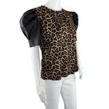 Michael Kors Women's Animal Print Blouse Multicolor Sz M Pre-Owned