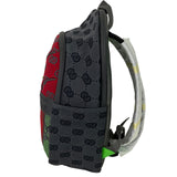 Gucci Women's Interlocking GG Backpack Gray Green & Red Sz M