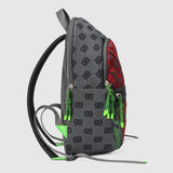 Gucci Women's Interlocking GG Backpack Gray Green & Red Sz M