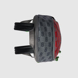 Gucci Women's Interlocking GG Backpack Gray Green & Red Sz M