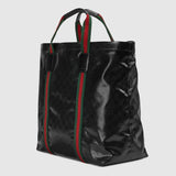 Gucci Women’s GG Crystal Medium Tote Bag in Black Leather
