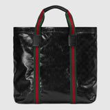 Gucci Women’s GG Crystal Medium Tote Bag in Black Leather