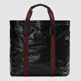 Gucci Women’s GG Crystal Medium Tote Bag in Black Leather