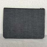 Theory Graphite Multi Deva Linen Zip Pouch