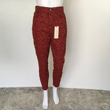 Alice + Olivia Cotton Blend Leopard Print Skinny Trousers Fit Jeans