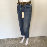 Alice + Olivia Animal Print Leopard Wild Amazing High Rise Girlfriend Jeans