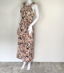 Karen Millen Halter Floral Bloom Print Palazzo Culotte Wide Leg Jumpsuit