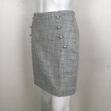 Generation Love Blue White Color Button Design Skirt