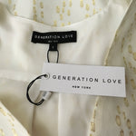 Generation Love Elle Chiffon Off White Gold Color Top Blouse