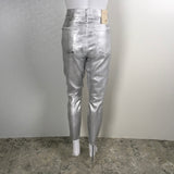 Alice + Olivia Metallic Skinny Trousers Fit Jeans