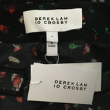 Derek Lam 10 Crosby Pants Odessa Slim Flare Splatter Floral