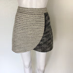 Alice + Olivia Lennon Plaid Draped Mini Skirt