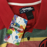 Desigual Colorful Stripes Logo American Style Polo Julio