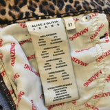 Alice + Olivia Animal Print Leopard Wild Amazing High Rise Girlfriend Jeans