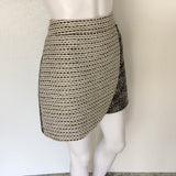 Alice + Olivia Lennon Plaid Draped Mini Skirt