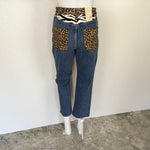 Alice + Olivia Animal Print Leopard Wild Amazing High Rise Girlfriend Jeans