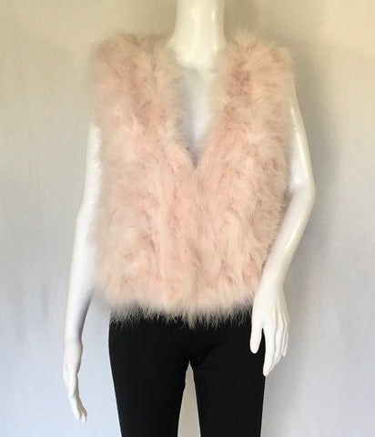 Yumy Kim Pink Color Elegant Faux Fur Away We Go Jacket