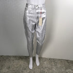 Alice + Olivia Metallic Skinny Trousers Fit Jeans