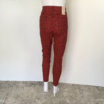 Alice + Olivia Cotton Blend Leopard Print Skinny Trousers Fit Jeans