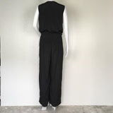 DH New York Varsity Elegant Elastic Waist Side Stripes Jumpsuit