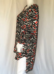 Adam Selman Black White Color Tinger Print Cupro Tunic